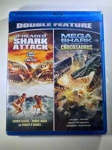 2-Headed Shark Attack / Mega Shark Verses Crocosaurus Blu Ray Set - Brand New! - Picture 1 of 2