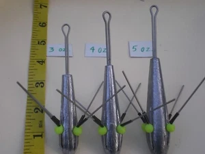 6 PCS SPUTNIK STYLE SINKER, SURF WEIGHT, MUD WEIGHT, CLAW SINKER 3, 4, 5 OZ. 2ea - Picture 1 of 6