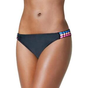 California Waves Womens Black Hipster Bikini Swim Bottom Swimsuit XS  9744