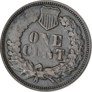 1865 1C Fancy-5 DDR FS-1801 Snow-2 Indian Head Cent ANACS VG08 Details #551 - Picture 1 of 5