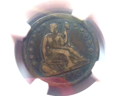 1849 SEATED LIBERTY QUARTER, NGC VF 20 OUTSTANDING ORIGINAL - Image 1 of 4