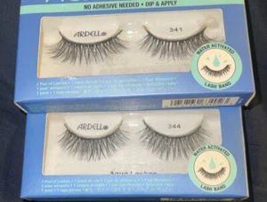 NEW - Lot of 2 - Ardell- Aqua Lashes - Water Activated No Glue Needed #341 /#344 - Picture 1 of 2