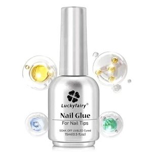 Super Strong 9 in One Long-Lasting Gel Nail Glue for Clear False Nail Tips, Base - Picture 1 of 7