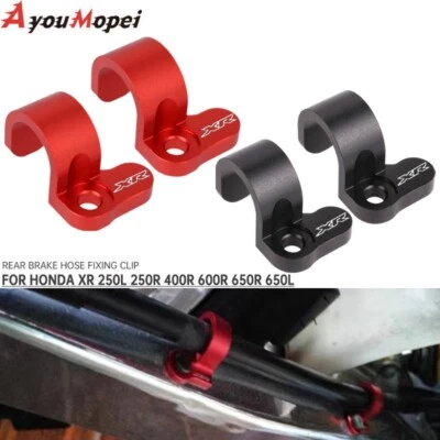 XR CNC Rear Brake Hose Clamp Line Guide For HONDA XR250R/L XR650R/L XR400R 600R - Image 1 of 4