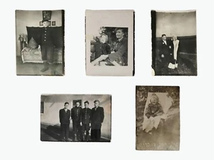 Vintage Real Photos Soviet People set 1940-50s Original Portraits Photographs - Picture 1 of 8