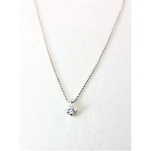 Collana Donna Elli's Nardelli EL026304 In Oro Bianco Punto Luce Con Diamante - Foto 1 di 1
