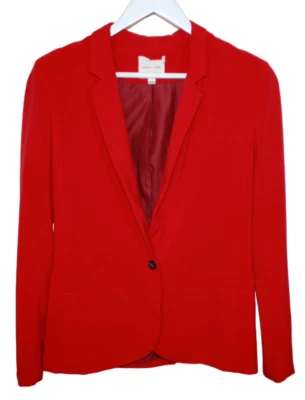 Chaqueta Silence + Noise Mujer S Roja Un Botón Informal Arte para Usar Blazer Gótico Foto 1 de 4