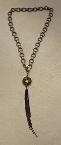 Lionette Necklace Noa Sade Faceted Swarovski Crystal Pendant Tassel Iridescent - Picture 1 of 3