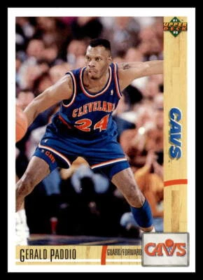 1991-92 Upper Deck #230 Gerald Paddio Cleveland Cavaliers Basketball Card - Image 1 of 2