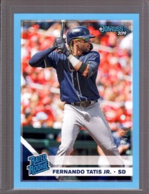 Fernando Tatis Jr. 2019 Donruss #254 azul claro clasificación Rookie RC #04/10 Foto 1 de 2
