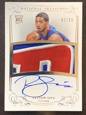 2013-14 Panini National Treasures RPA, Peyton Siva Rookie Patch Auto #ed 81/99