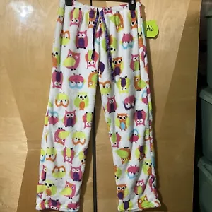 Meg & Lilly Womens Pajama PJ Pants XL Extra Large White Owls Soft Comfortable - Picture 1 of 7