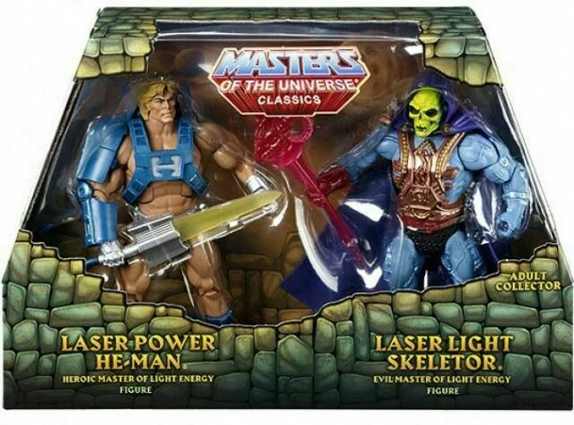 Mattel Masters of the Universe Laser Power He-Man & Laser Light Skeletor Figures (CGP42)