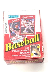 1990 Donruss Baseball Card Box Set, Puzzle & Cards 36 Sealed Wax Packs - Picture 1 of 2