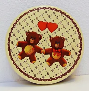 Nestle-Beich Milchschokolade Teddybären rund 6" Dose LEER - Bild 1 von 5