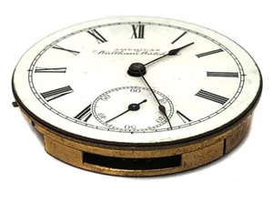 ANTIQUE WALTHAM MODEL 1888 GRADE No. 22 POCKET WATCH DIAL & MOVEMENT SIZE16, 11j - Picture 1 of 8