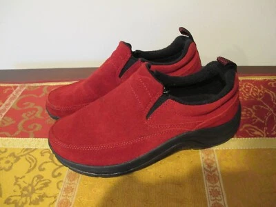 L.L. Zapatos sin cordones Bean rojo oscuro de gamuza para mujer 7 medianos  Foto 1 de 4