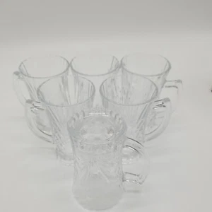 Tazas de café espresso irlandés Aderia Glass Japón - Juego de 6 vintage - Imagen 1 de 5