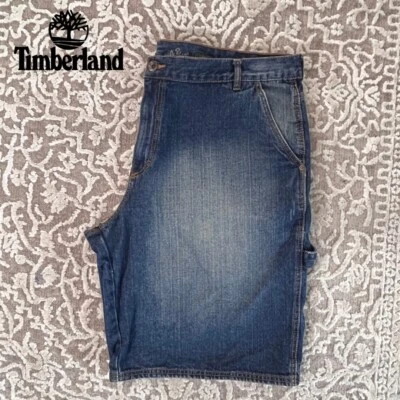 Timberland Hombre Denim Carpintero Corto 42 Ribete Lavado 12” Usado en Excelente Condición Utilitario Informal Foto 1 de 4