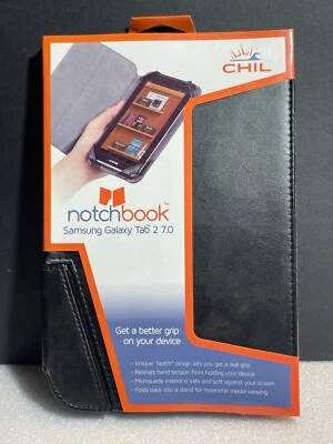 CHIL Notchbook Leather Folio for Samsung Galaxy Tab 2 7.0 - Black - Image 1 of 3