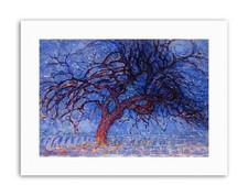 Piet Mondrian 1908 Evening Red Tree Painting Canvas Art Print