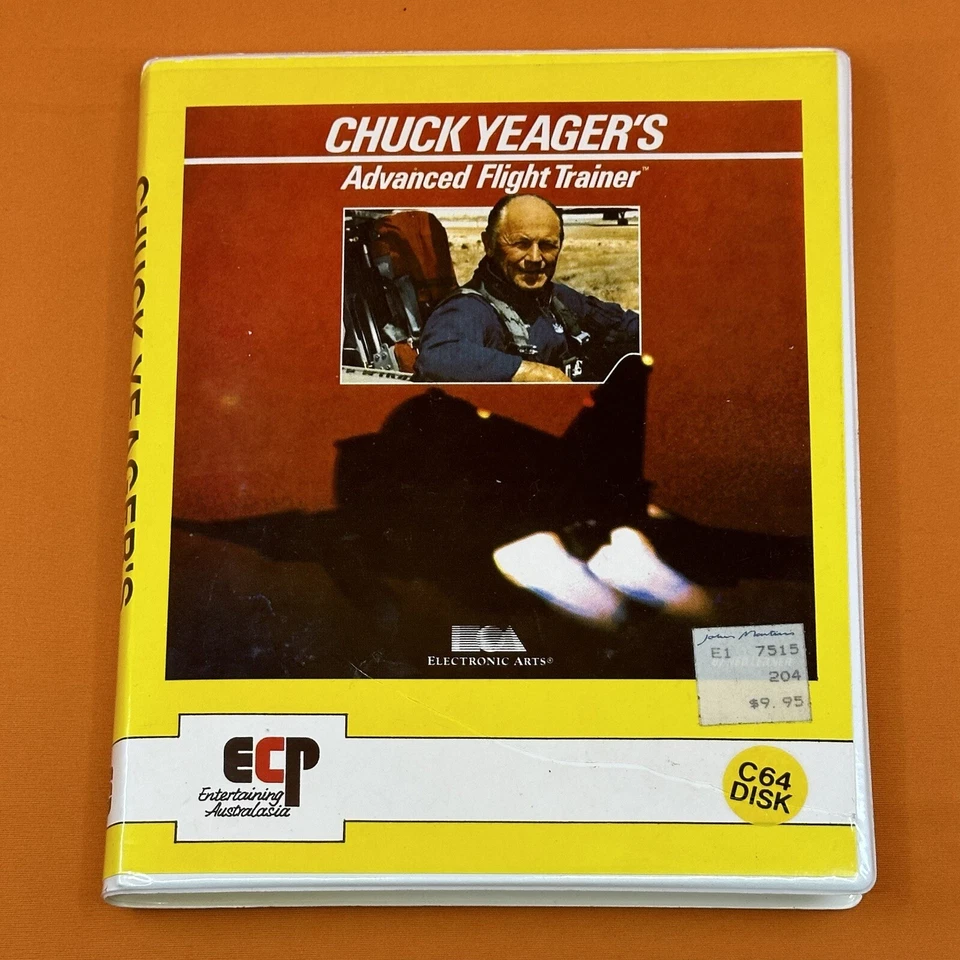 Chuck Yaegar’s Advanced Flight Trainer For Commodore 64 C64 Box Disk Working - Image 1 of 4