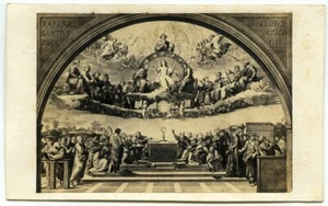CDV circa 1860 Raphaël. La Dispute du Saint-Sacrement (Vatican) Raffaello Sanzio - Picture 1 of 1