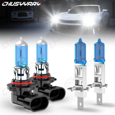 Para Subaru Impreza 04-05 Halógena Faro Alto Bajo Haz Bombillas Blanco Kit Combo Foto 1 de 4