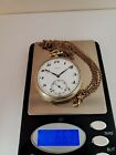 Antique Majestic 2 Tone Pocket Watch  With Chain Gold