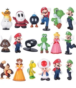 Juego de figuras de PVC Super Mario Bros 18 piezas - Envuelto individualmente - NUEVO - Imagen 1 de 7