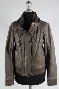 Zara Woman braune Leder-Jacke Gr.M weiches Echtleder Top Zustand - Bild 1 von 9