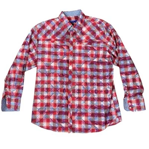 Camisa Georg Roth Los Angeles Para Hombres 2XL Patrón Arte Abstracto L/S Abotonada - Imagen 1 de 13