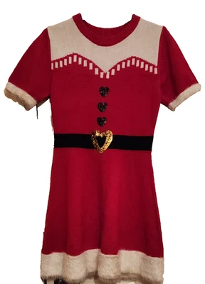 Vestido elegante de lana para señora Santa Claus Navidad fiesta de Navidad damas mujeres Cos conjunto Foto 1 de 4