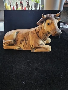 Vintage Keramik Krippe Ersatz Kuh/Stier Keramik Figur - Bild 1 von 4