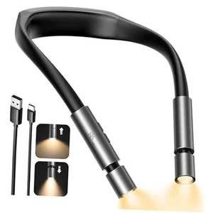 LED Neck Reading Light, Book Light for Reading in Bed, 3 Colors, Giant Black - Picture 1 of 7