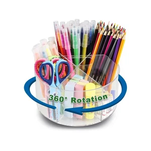 Klar Acryl Stifthalter - Multifunktion Schreibtisch Organizer, Make-up Pinsel Halter... - Bild 1 von 8