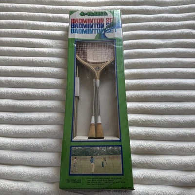 Винтажный 1980-х 4 игрока бадминтон набор металлические ракетки, новый в коробке - Изображение 1 из 4