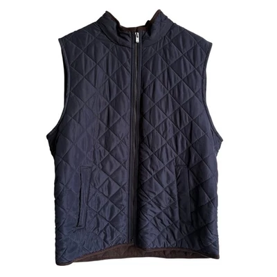 Chaleco acolchado acolchado Magaschoni azul marino para mujer talla grande cremallera completa Foto 1 de 4