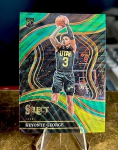 Keyonte George 2023-24 Select Courtside Rookie GREEN WAVE PRIZM RC #/50 - Picture 1 of 4