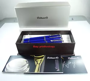 VERY Rare Set Special Edition Pelikan Solid Blue M805 + R805 + K805 FP+RB+BP ! - Picture 1 of 9