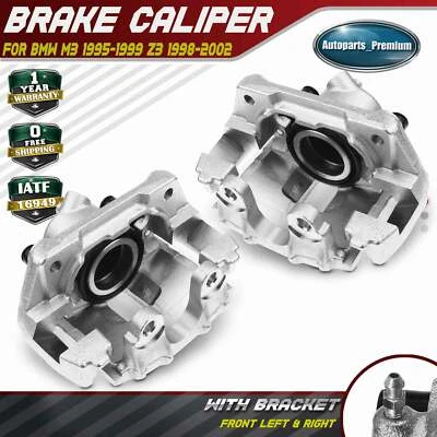 Par de pinzas de freno de disco delanteras con soporte para BMW M3 1995-1999 Z3 1998-2002 Foto 1 de 4