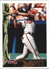 1995 Bowman Atlanta Braves Baseball Card #386 David Justice