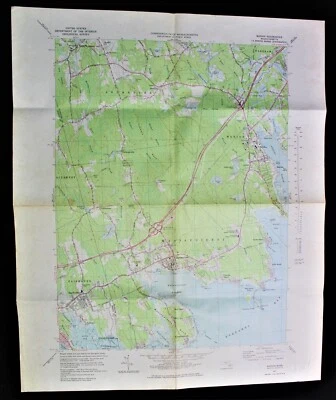 MARION MASSACHUSETTS QUADRANT TOPOGRAPHIC U.S. GOVERNMENT SURVEY MAP 1977 - Image 1 of 3