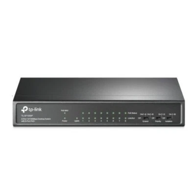 TP-Link 9 Port Fast Ether10/100Mbps PoE Switch | 8 PoE+ Ports @65W TL-SF1009P - Image 1 of 4