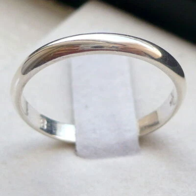 3mm 925 STERLING SILVER MEN'S/WOMEN'S WEDDING BAND RING SIZE 3-15 - Image 1 of 2