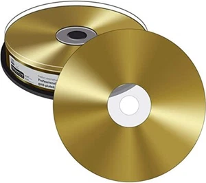 10 MediaRange MRPL510 Archival Grade CD Blank CD-R 700MB Gold plated discs   - Picture 1 of 4