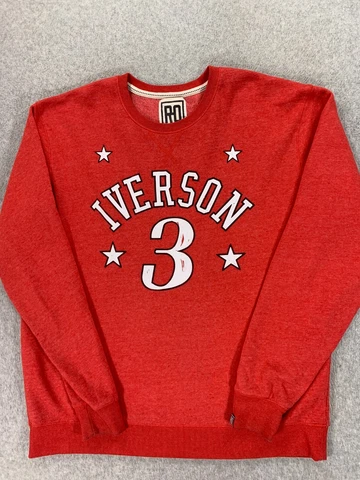 Philadelphia 76er's NBA Basketball Crew Sweatshirt (#3 Iverson) Men's XXL - Red Cover