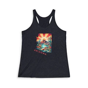 Arizona Map | Bust Racerback Tank | Summer Vibes, Vacation, Arizona Travel Wear - Picture 1 of 3