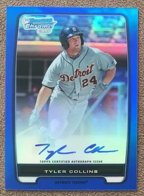 Tyler Collins 2012 Bowman Chrome Prospect Autograph Blue Refractor #BCP106 /150 - Image 1 of 2