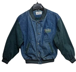 Bud Light Genus Denim Canvas Jeans Bomberjacke Herren M Vintage Bier Werbung - Bild 1 von 13